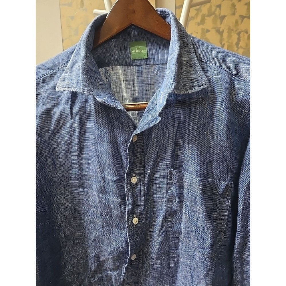 Sid Mashburn Indigo Casual Button-Down Shirt - Picture 2 of 9